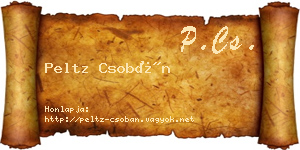 Peltz Csobán névjegykártya